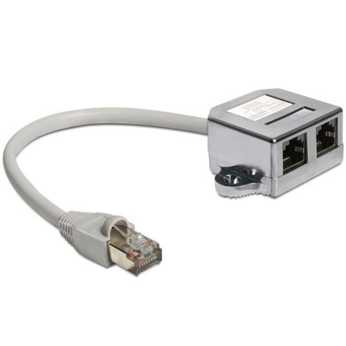 Delock Adapter Rozdzielacz LAN 1xRJ45/2xRJ45 Ethernet