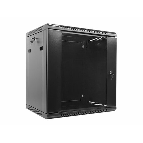 Szafa instalacyjna wisząca 19" 12U 600x450 czarna Lanberg (flat pack)