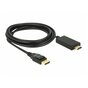 Kabel adapter Delock DisplayPort v1.2A - HDMI M/M 3m 4K czarny