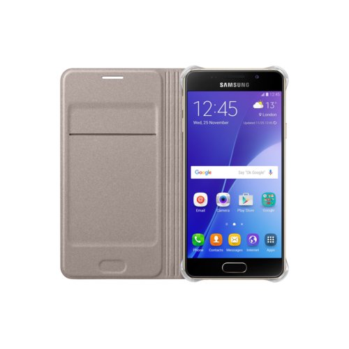 Etui Samsung Flip Wallet do Galaxy A3 (2016) Gold EF-WA310PFEGWW
