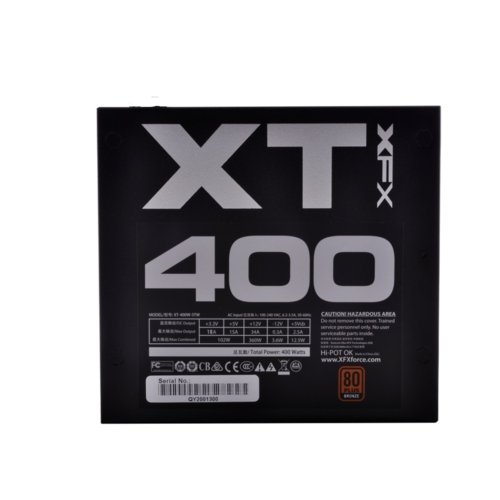 XFX Core XT 400W (80+ Bronze, 2xPEG, 120mm, Single Rail)