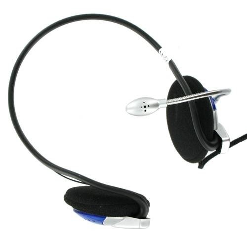 4world Słuchawki z mikrofonem potyliczne z regulacją głośności 02993