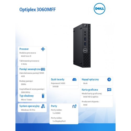 Dell Optiplex 3060MFF ((N003O3060MFF))