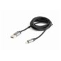 Gembird Kabel USB oplot tekstyl 8pin/1.8m/iPhone/czarny