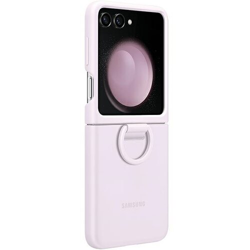Etui silikonowe Samsung z pierścieniem do Galaxy Z Flip5 różowe