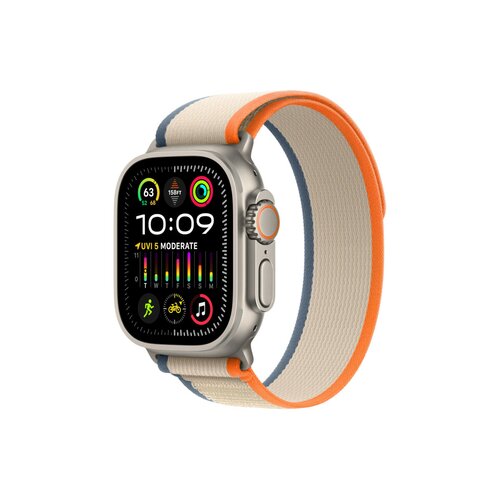 Smartwatch Apple Watch Ultra 2 GPS + Cellular koperta tytanowa 49mm + opaska Trail pomarańczowy/beżowy M/L
