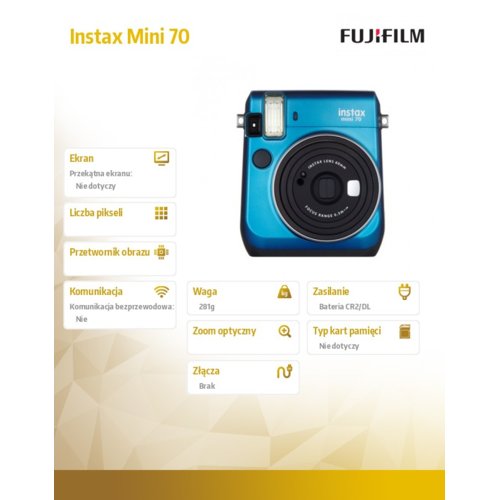 Aparat Fuji Instax Mini 70 Blue ( niebieski )