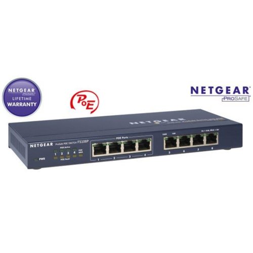 Switch Netgear FS108PEU 8 x 10/100 4xPoE   