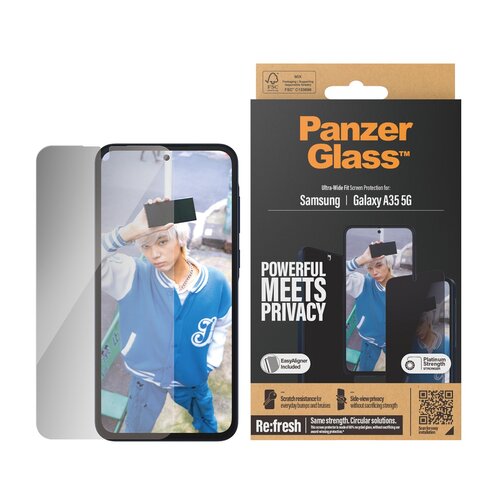 Szkło ochronne PanzerGlass Ultra-Wide Fit Privacy Galaxy A55 5G