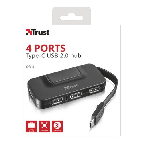 Trust Oila USB-C to 4 Port Standard USB 2.0 Hub (Type-A)
