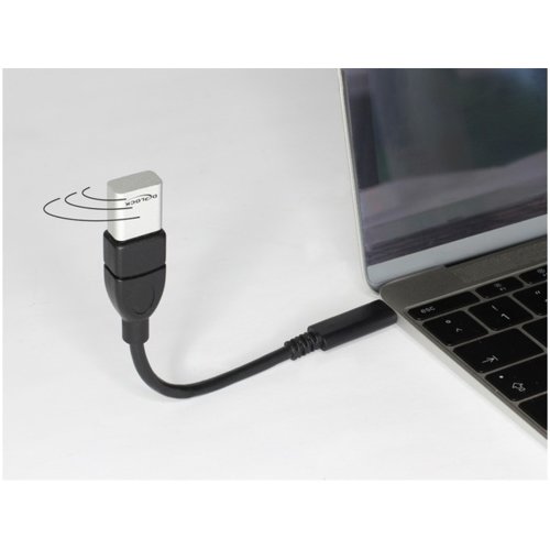 Przedłużacz USB Delock Type-C (M)-AF 2.0 15cm profilowany