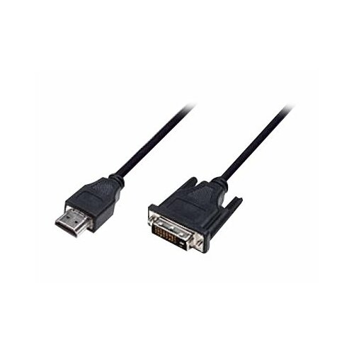 Adapter Techly HDMI-DVI M/M 24+1, 1,8m, czarny
