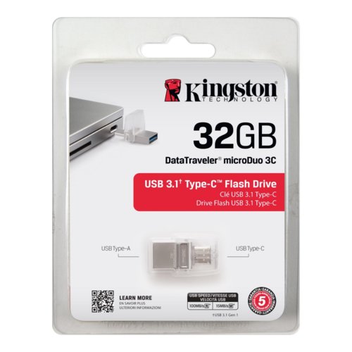 Pendrive Kingston 32GB Data Traveler MicroDuo 3C DTDUO3C/32GB