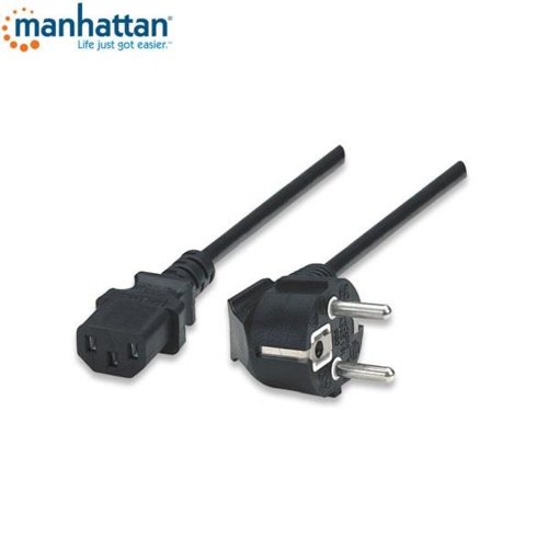 Kabel zasilający Manhattan PC 1,8m, czarny