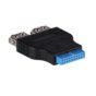 Adapter Akyga AK-AD-28 USB 3.0 19-pin (F) - 2x USB 3.0 Typu A (F)