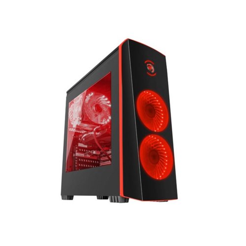 Obudowa NATEC Genesis Titan 700 USB 3.0 z oknem czerwone podświetlenie