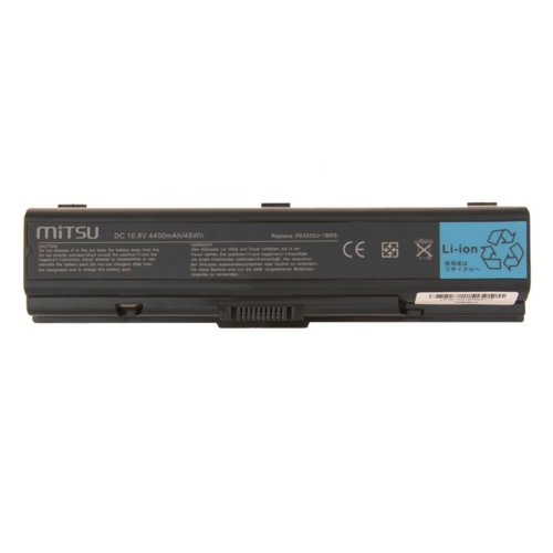 Bateria Mitsu do Toshiba A200, A300 4400 mAh (48 Wh) 10.8 - 11.1 Volt