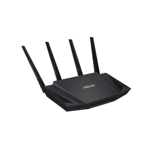 Dwuzakresowy router Wi-Fi ASUS RT-AX58U AX3000 1xWAN 4xLAN 1xUSB3.0 Czarny