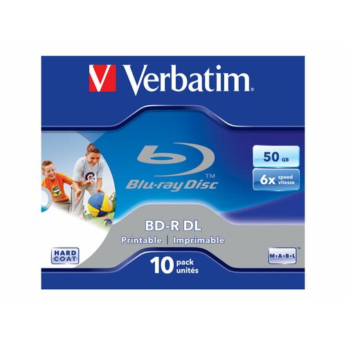 BD-R DL Verbatim 6x 50GB (Jewel Case 10) Blu-Ray Printable