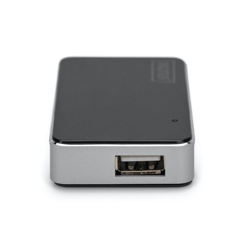 Hub USB 2.0 4-portowy, pasywny, czarny, DIGITUS