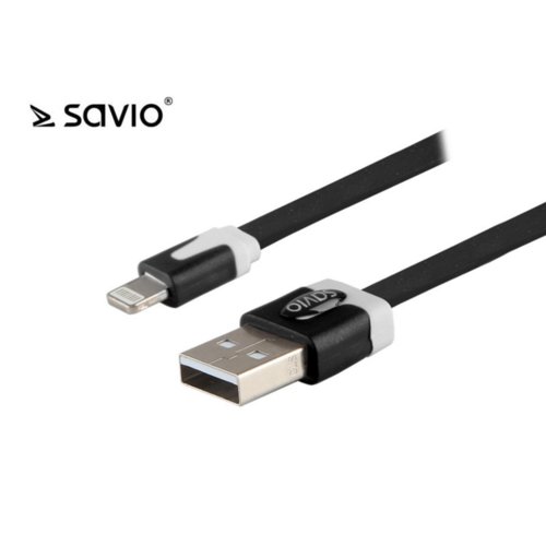 Kabel USB - Lightning SAVIO CL-73 czarny iPhone