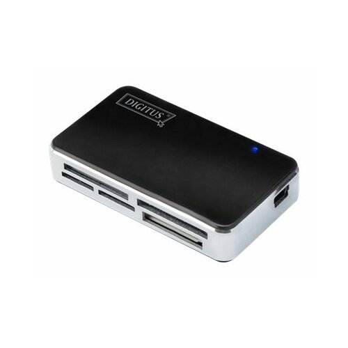 Czytnik kart USB 2.0, uniwersalny, czarno-srebrny DIGITUS