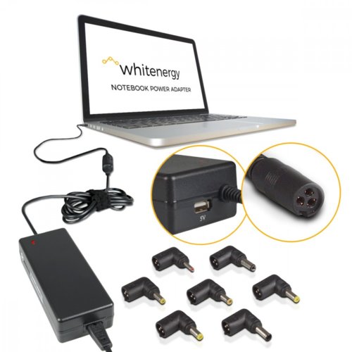 Whitenergy Uniwersalny zasilacz sieciowy do not.90W USB 7końcówek