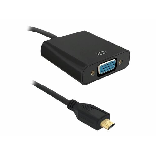 Adapter Qoltec Micro HDMI M / VGA |+3.5mm AUX | 0,2m