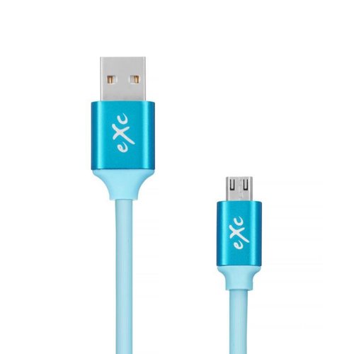 Kabel USB 2.0 eXc STRONG USB A(M) - micro USB B(M) 5-pin, 0,9m, niebieski