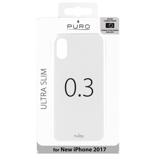 PURO Ultra Slim "0.3" Cover - Etui iPhone X (półprzezroczysty)
