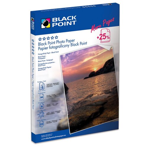 Papier fotograficzny Black Point PFA4G230A Błyszczący