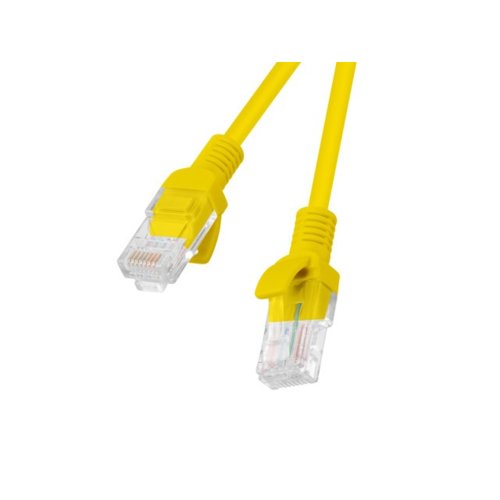 Patch cord Lanberg UTP kat.5e 0,25m żółty