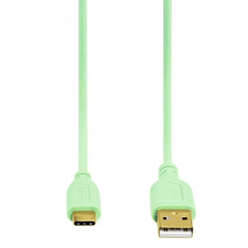 Hama KABEL USB-C - USB 2.0 A FLEXI-SLIM 0.75 M ZIELONY