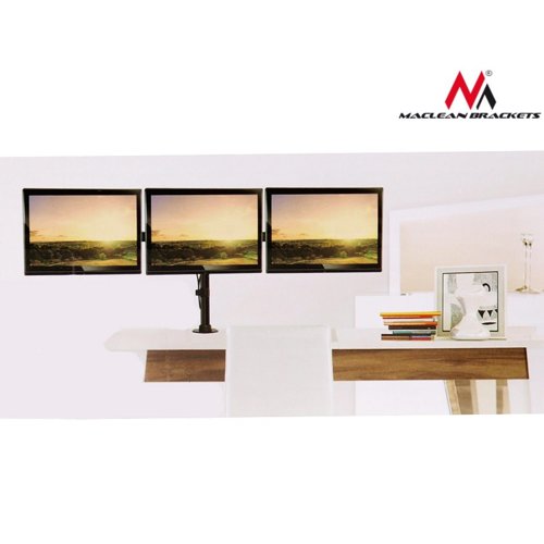 Maclean Uchwyt biurkowy na 3 monitory LCD podwójne ramiona MC-691 13"-27" 8kg