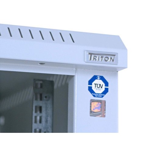 Triton Szafa rack 19"  stojąca RMA-37-A61-CAX-A1 (37U, 600x1000mm, przeszklone drzwi, kolor jasnoszary RAL7035)