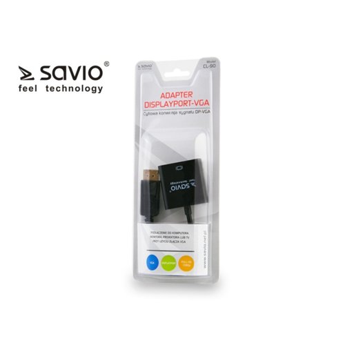 Elmak SAVIO CL-90 Adapter DisplayPort - VGA
