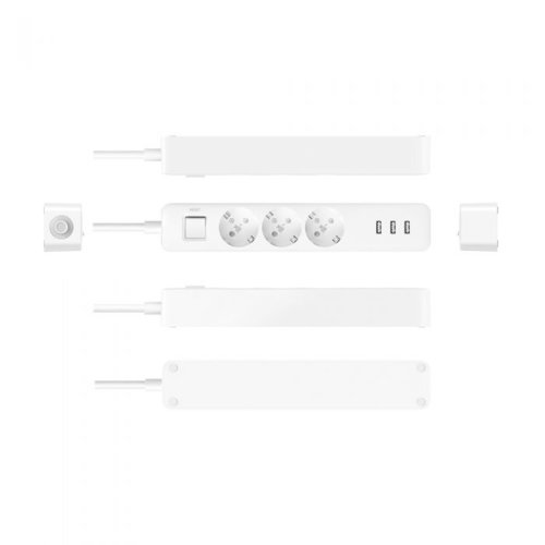 Listwa zasilająca Xiaomi MI NRB4030GL (3× gniazdo elektryczne; 16 A; 1,4m; kolor biały)