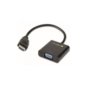 Adapter Techly HDMI męski na VGA żeński z audio, czarny, 10cm