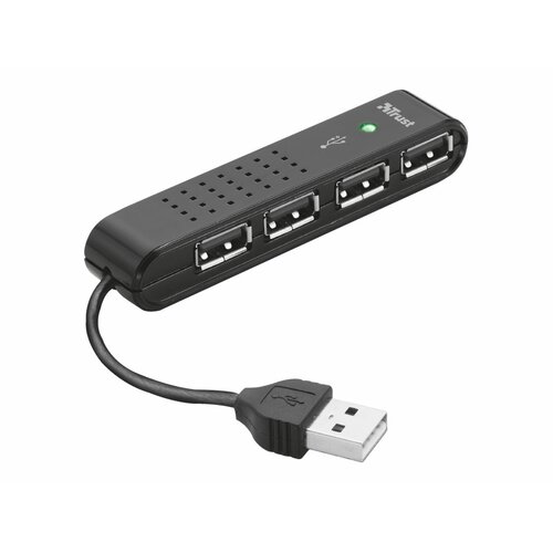 Trust Vecco 4 Port USB 2.0 Mini Hub - black