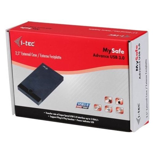 i-tec MYSAFE Advance 2,5" USB 3.0 - Obudowa na przenośny dysk twardy SATA I, II, III HDD SSD z aluminiowej konstrukcji