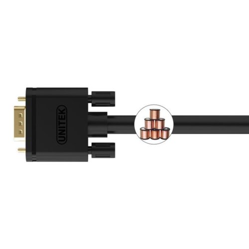 Kabel VGA Unitek HD15 M/M PREMIUM 2m; Y-C513G