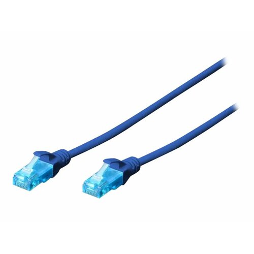 Digitus Patch cord RJ45/RJ45 U/UTP kat. 5e 0,25m AWG 26/7 PVC niebieski