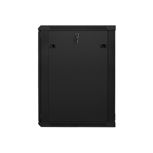 LANBERG Szafa instalacyjna wisząca 19'' 18U 600X600mm czarna (drzwi      szklane)