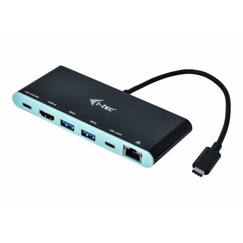 i-tec USB-C Travel Stacja Dokująca - Wielofunkcyjny adapter  1x Gigabit Ethernet, 2x port USB 3.0, 1x port USB-C, 1x USB-C port Power Deliver