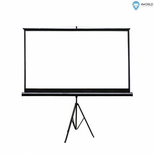 4world Ekran projekcyjny na statywie 186x105 (84", 16:9) Biały matowy