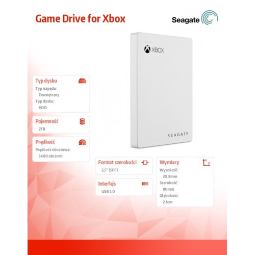 Seagate Game Drive for Xbox 2TB 2,5'' STEA2000417