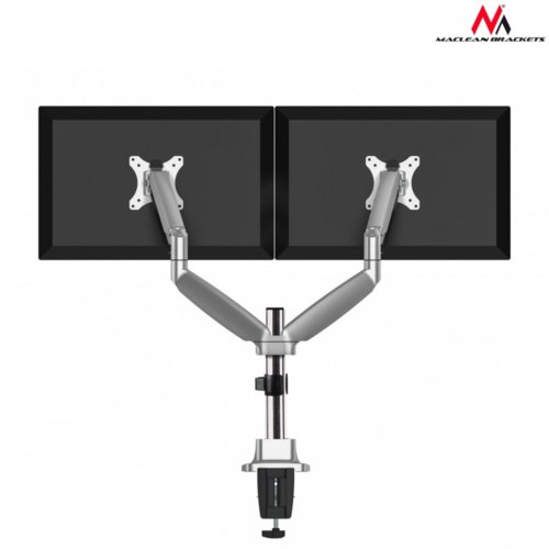Maclean Uchwyt biurkowy na dwa monitory ze sprężyną USB 3.0 13"-32" 9kg MC-766
