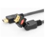 EDNET Kabel połączeniowy HDMI 2.0 HighSpeed z Ethernetem obracany Typ HDMI A/HDMI A M/M szary 5m
