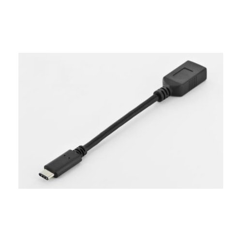Adapter USB 3.1 Gen 1 SuperSpeed OTG Typ USB C/USB A M/Ż czarny 0,15m;Assmann