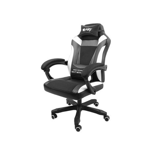 Krzesło gamingowe Fury Avenger M+ czarno-białe